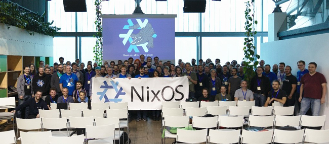 Photo d'une conférence NixOS
