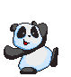 Un panda animé